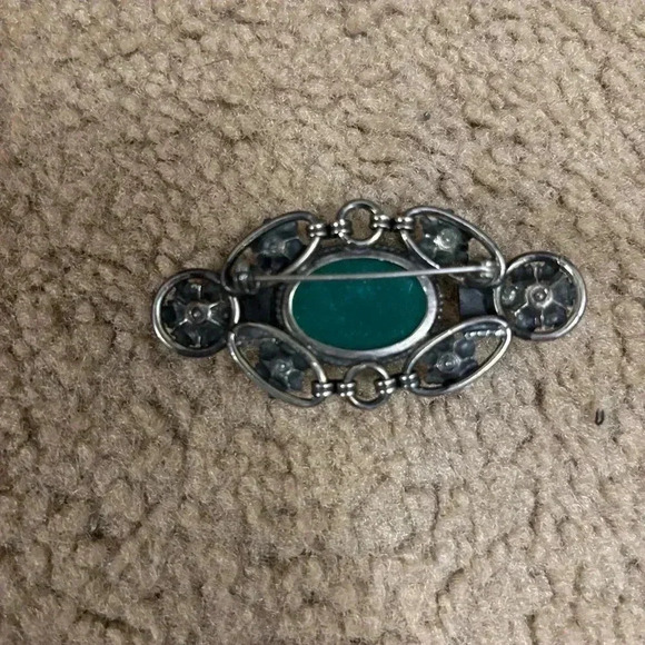 Vintage Greenish-bluish Pin/ Brooch - Picture 5 of 6